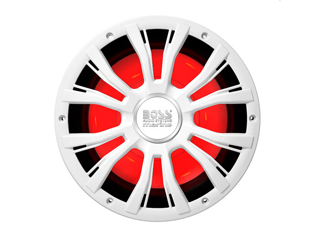Caisson De Basses Marin BOSS Audio MGR10W 25,4 Cm 800W - Haut-parleur Waterproof éclairage RGB - Pour Bateau Plage Plongeon