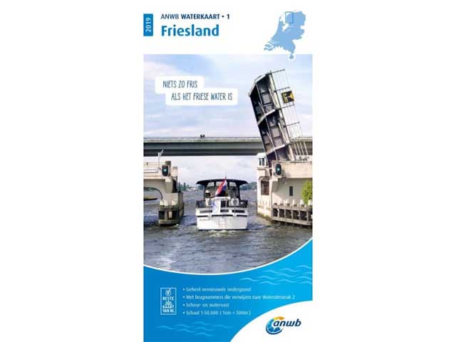 adverteren De controle krijgen Geef rechten ANWB Waterkaart 1 - Friesland - Boatshop De Tip