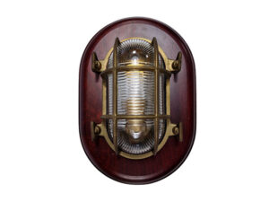 Waterdichte schotlamp ovaal messing