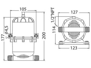 tekening van accumulator-tank