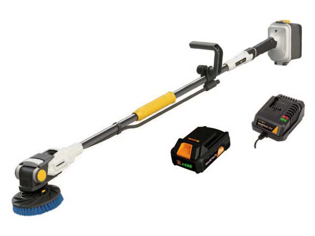 TWIN BRUSH dekwasborstel incl. blauwe borstel en 2Ah accu en lader